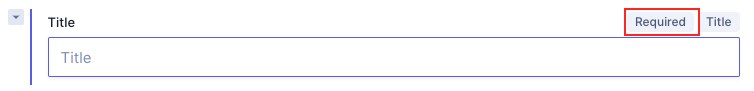 Troubleshooting - Required field