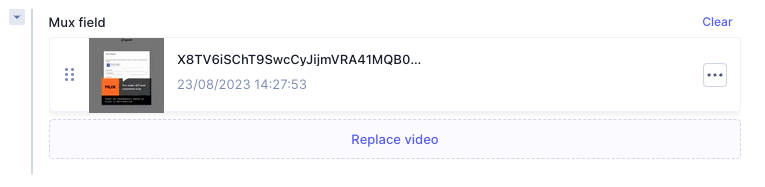 Mux - Replace video
