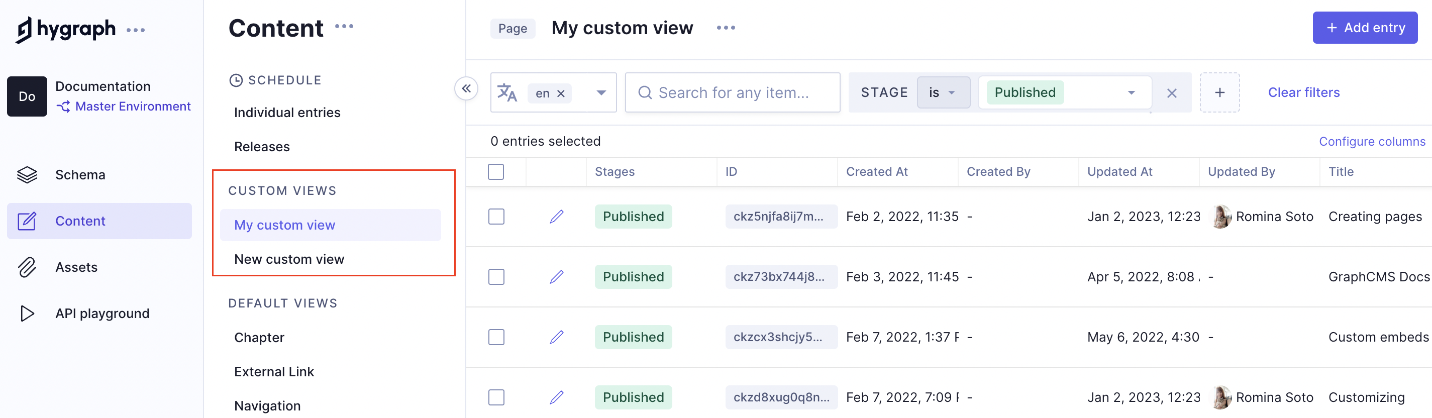 Custom view groups